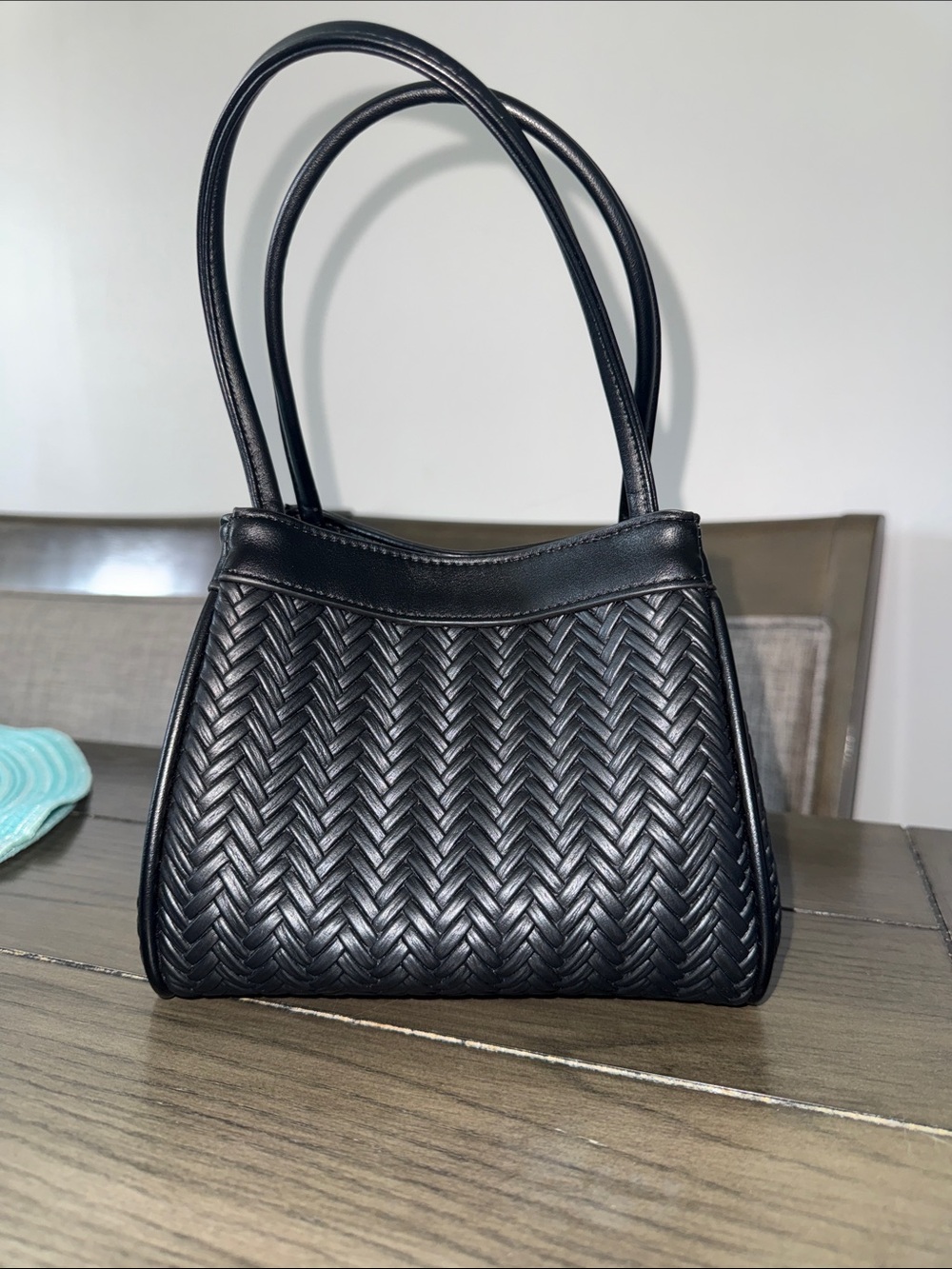 Anthropologie Mini Top Handle Boxy Tote Bag